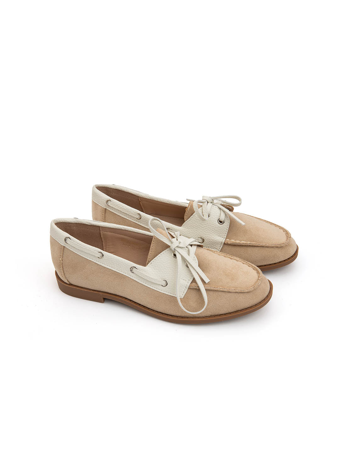 Mocassino college bicolore - BEIGE