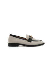 Mocassino bicolore con morsetto oro - NERO
