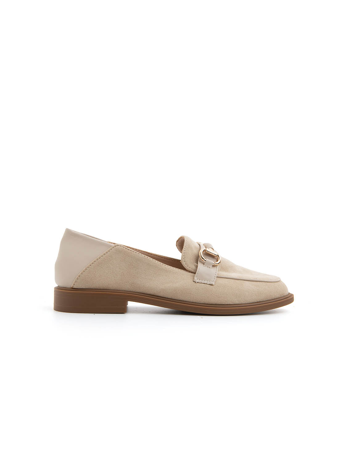 Mocassino bitexture con morsetto - BEIGE