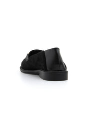 Mocassino bitexture con morsetto - NERO