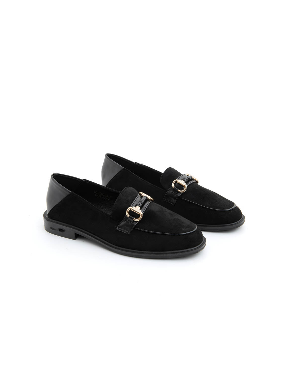 Mocassino bitexture con morsetto - NERO