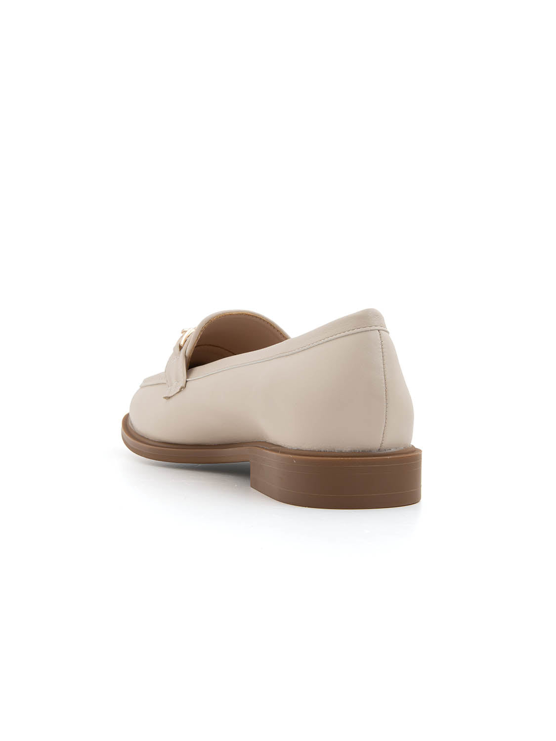 Mocassino slim con morsetto bicolore - BEIGE