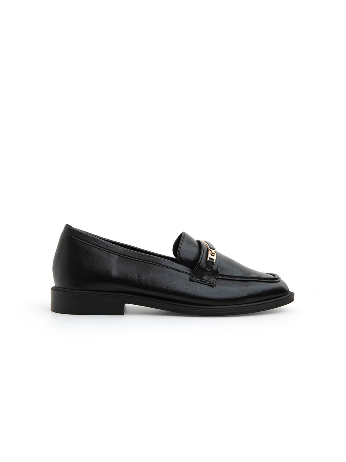 Mocassino slim con morsetto bicolore - NERO