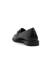 Mocassino slim con morsetto bicolore - NERO