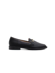 Mocassino outline slim con morsetto oro - NERO