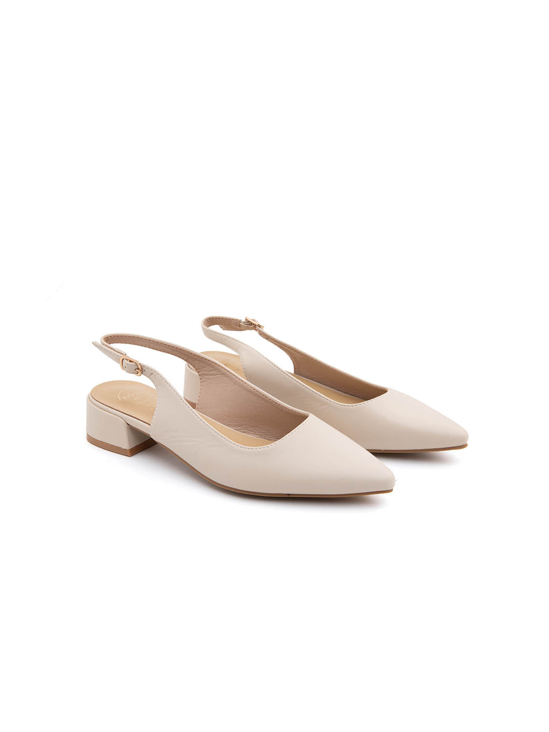 Slingback daily-chic con tacco 3.5 cm - BEIGE