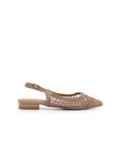 Slingback con ricamo - KHAKI