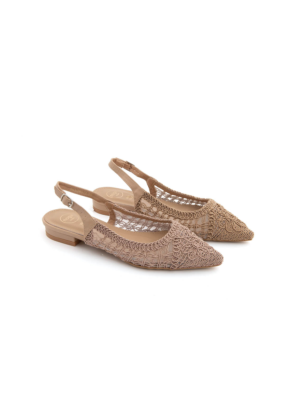 Slingback con ricamo - KHAKI