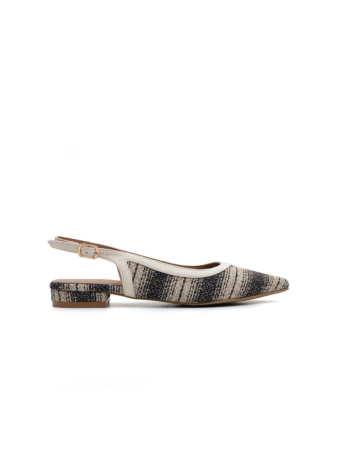 Slingback tonal texture - BEIGE
