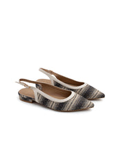 Slingback tonal texture - BEIGE