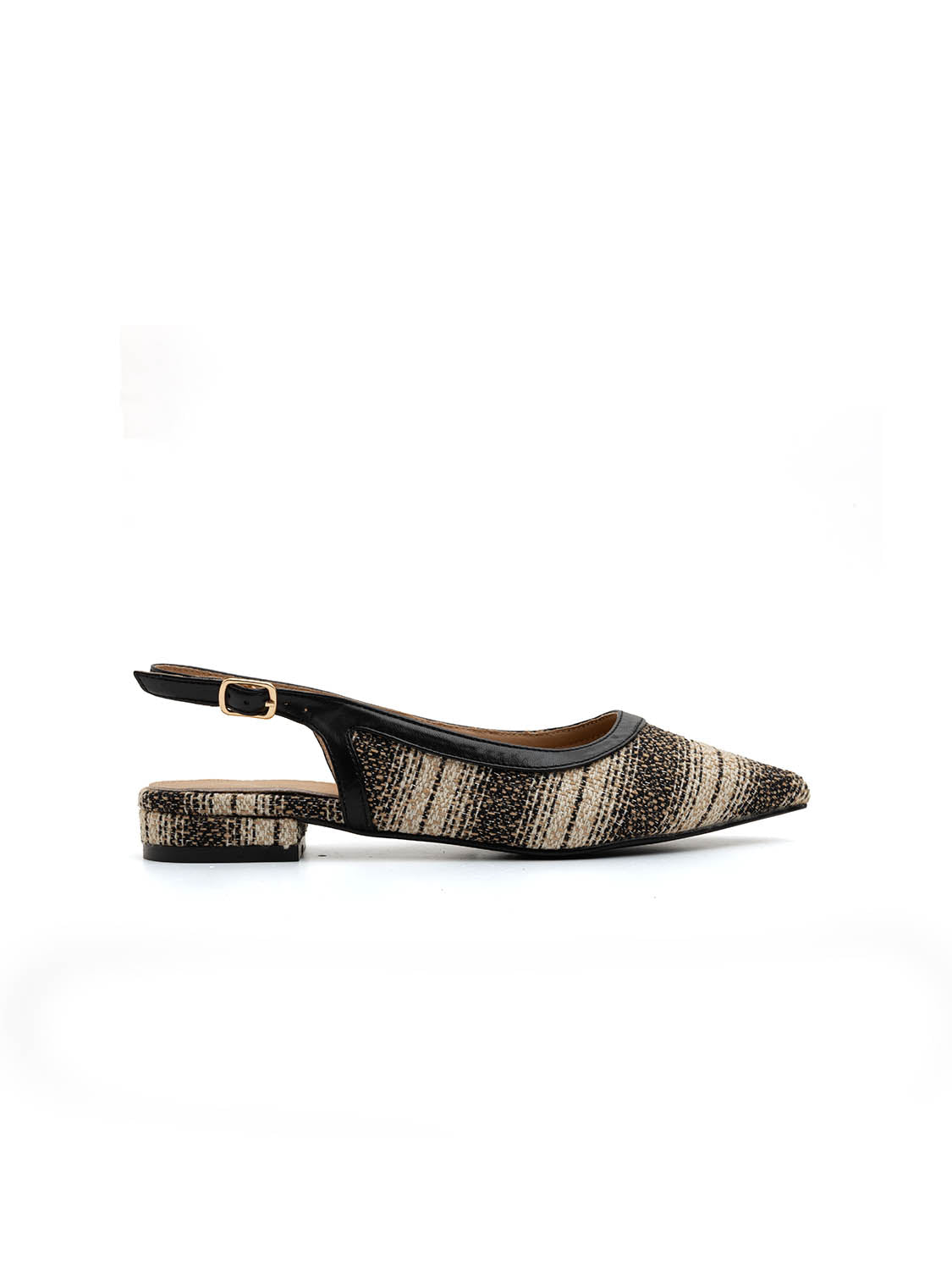 Slingback tonal texture - NERO