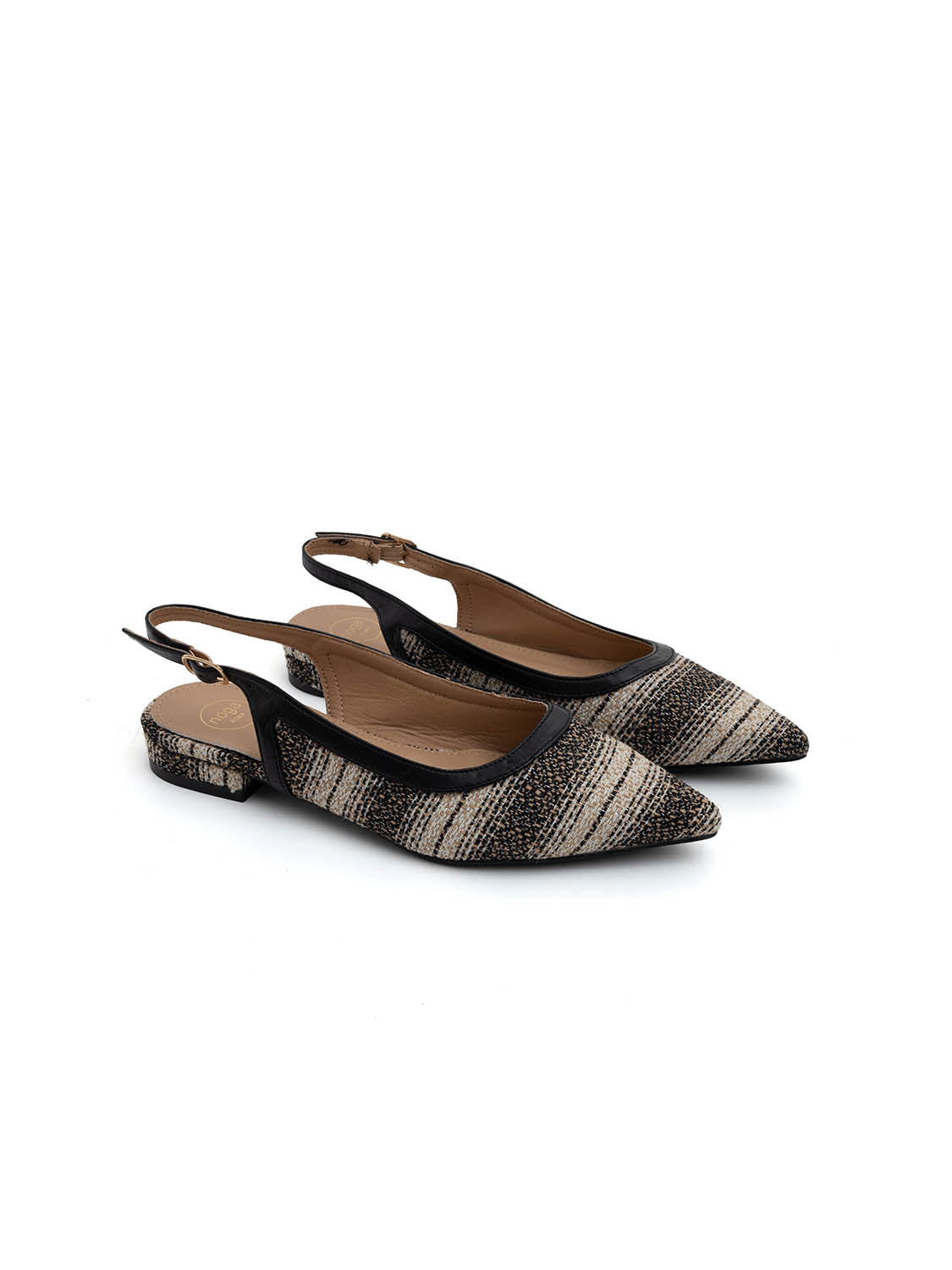 Slingback tonal texture - NERO