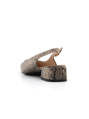 Slingback daily-chic pitonata - KHAKI