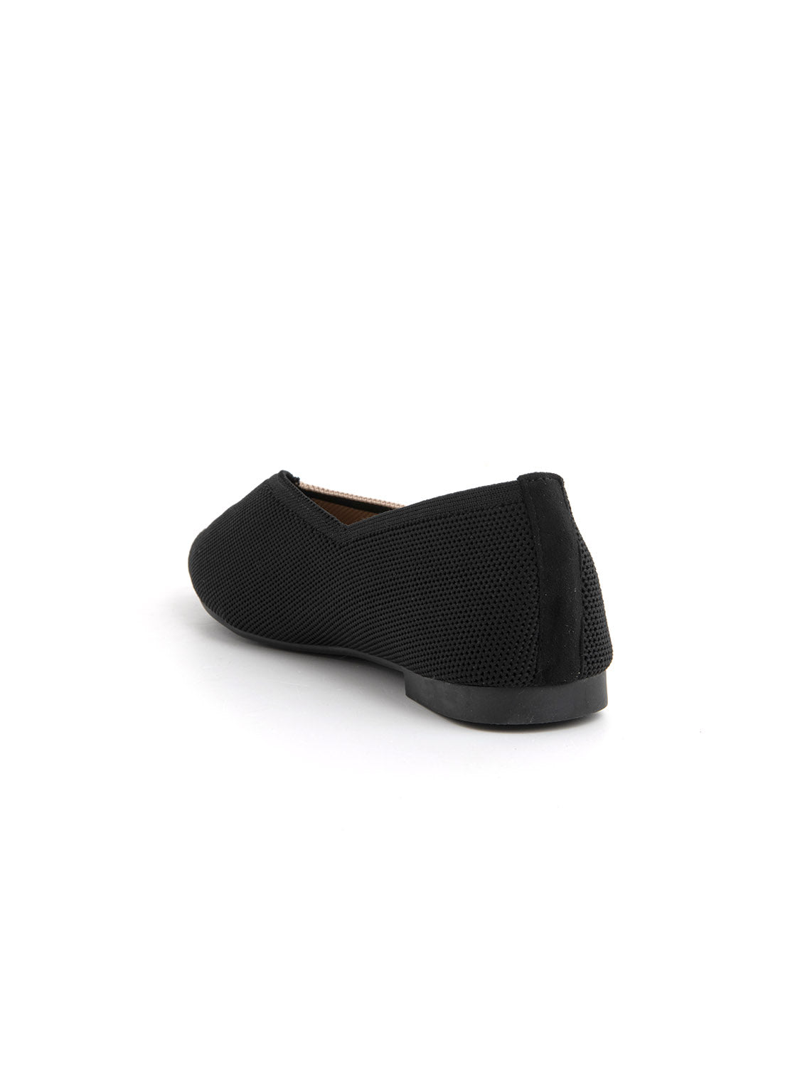 Ballerina micro-intrecciata bicolore - NERO