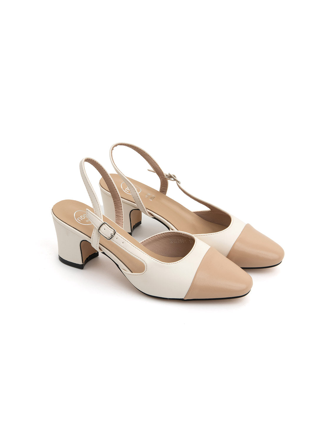 Decolleté old-style bicolore - KHAKI