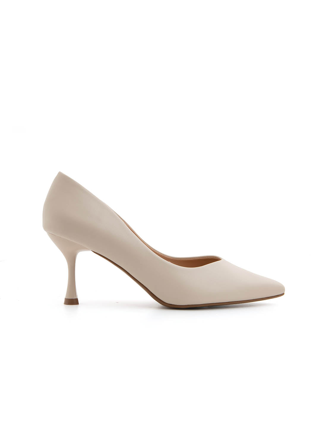 Decolleté essential glam con tacco 7 - BEIGE