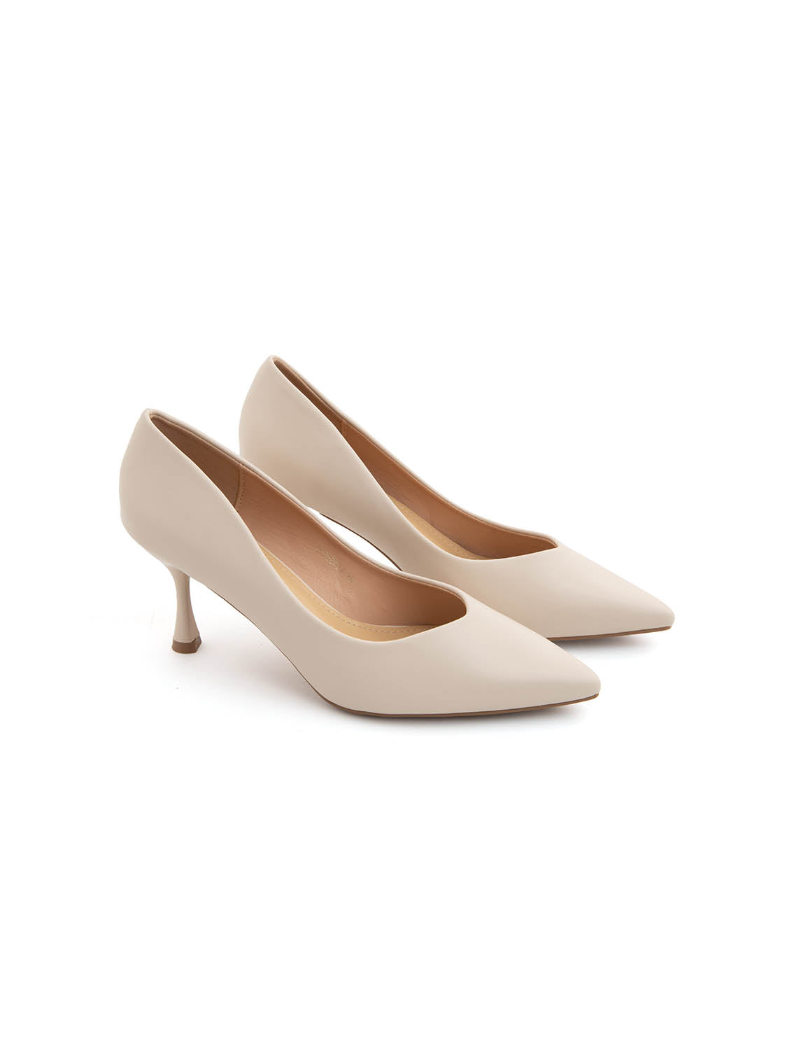 Decolleté essential glam con tacco 7 - BEIGE