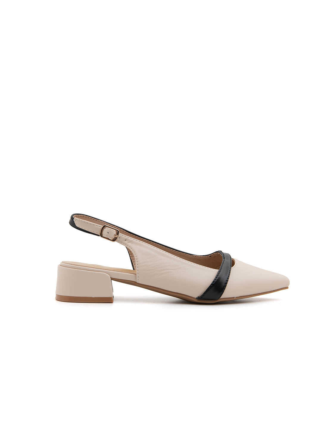 Slingback cross-design - BEIGE
