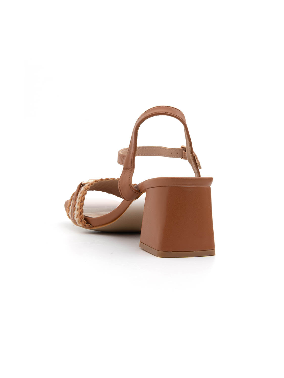 Sandalo crochet multicolore - MARRONE