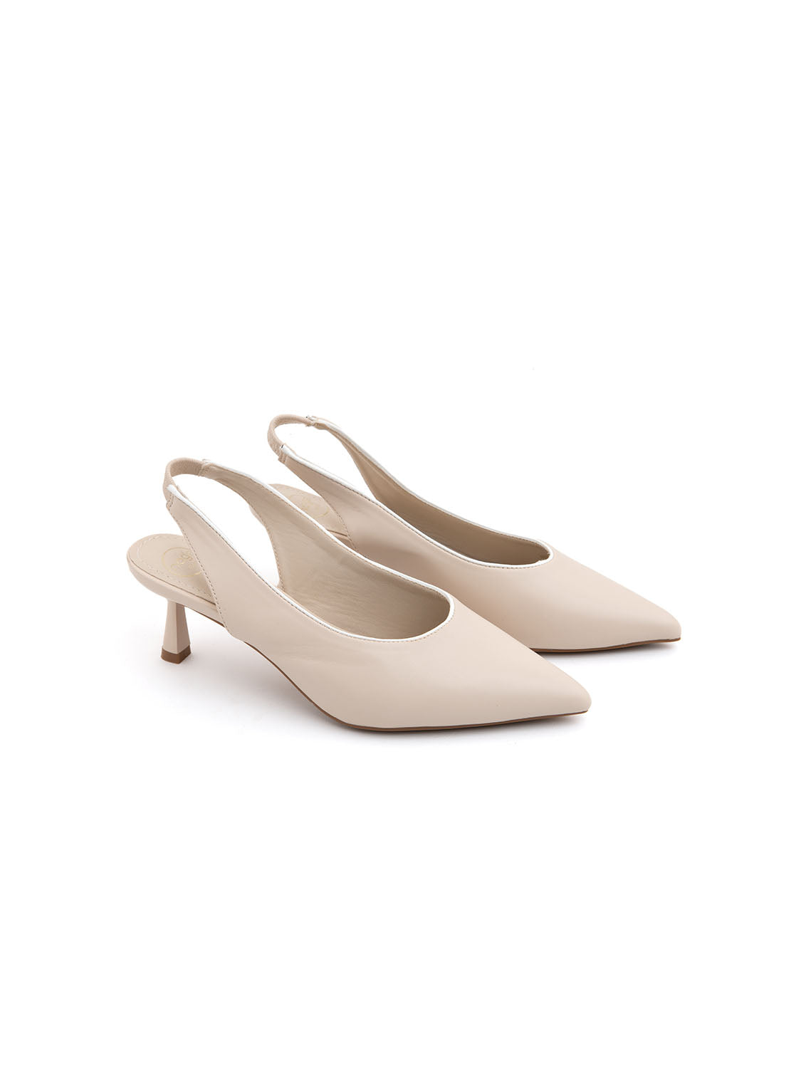 Slingback outline chic - BEIGE