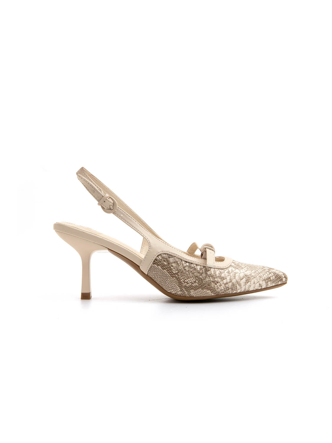 Slingback python-glam - BEIGE