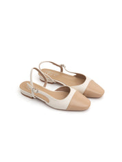 Slingback old-style bicolore - KHAKI
