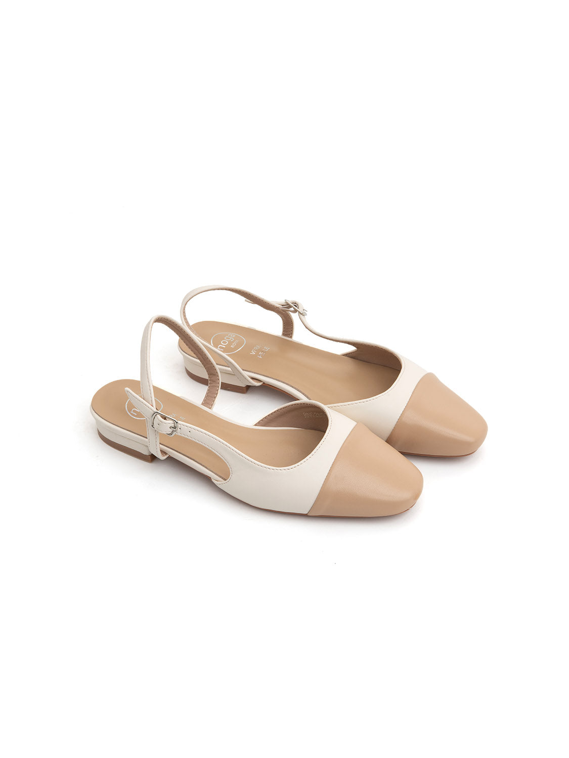 Slingback old-style bicolore - KHAKI