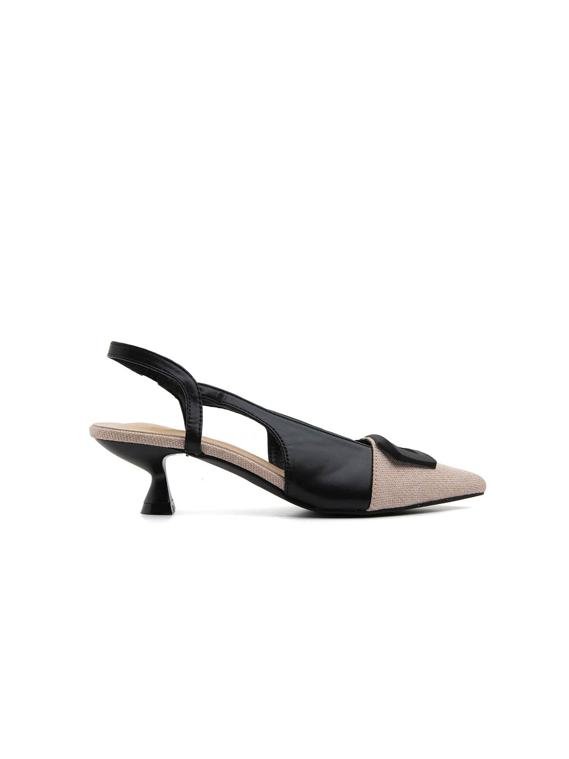 Slingback timeless kitten - BLACK