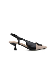 Slingback timeless kitten - NERO