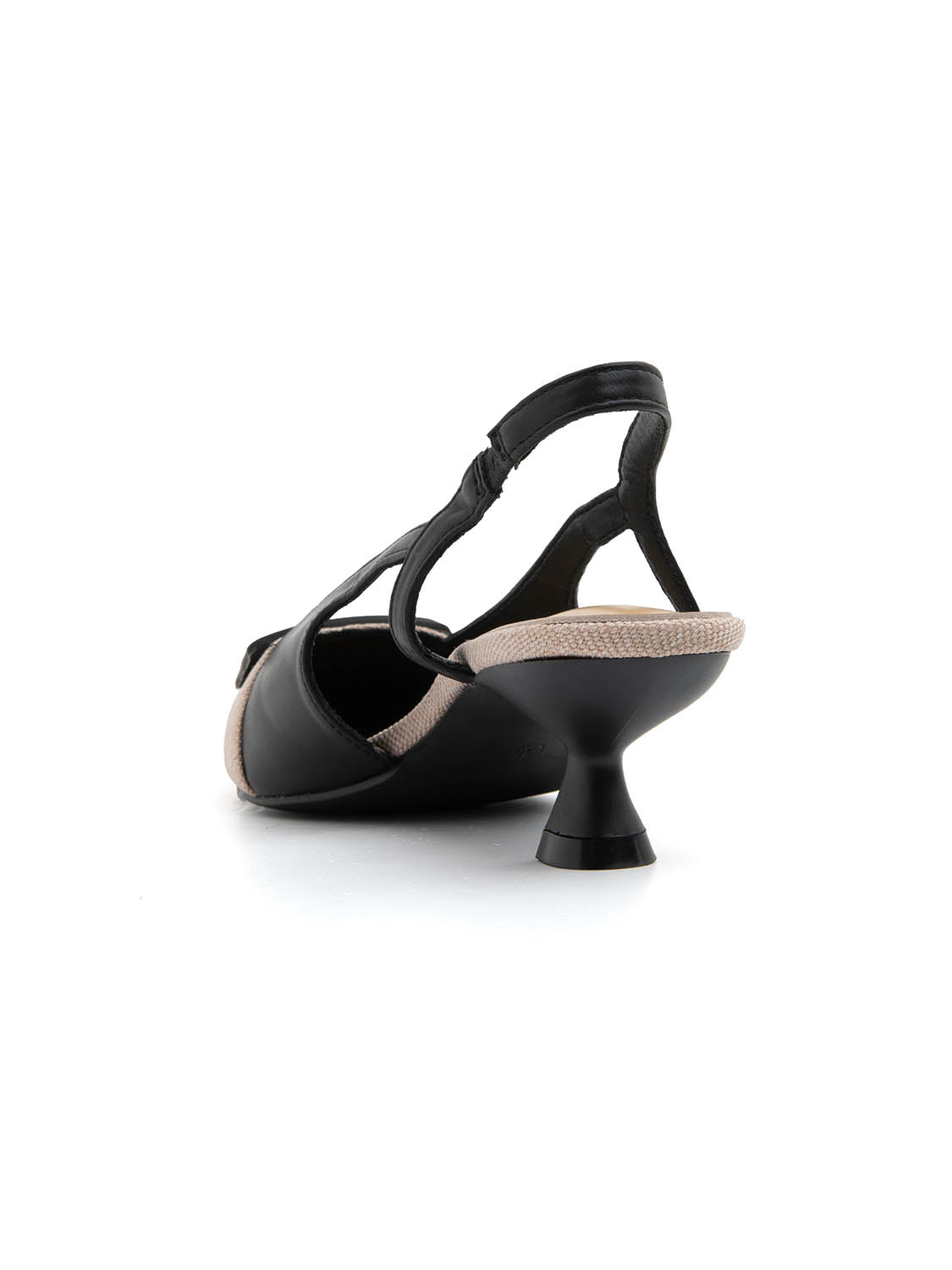 Slingback timeless kitten - NERO