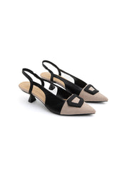 Slingback timeless kitten - NERO