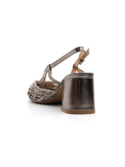 Slingback ricamata con tacco quadrato - GUN