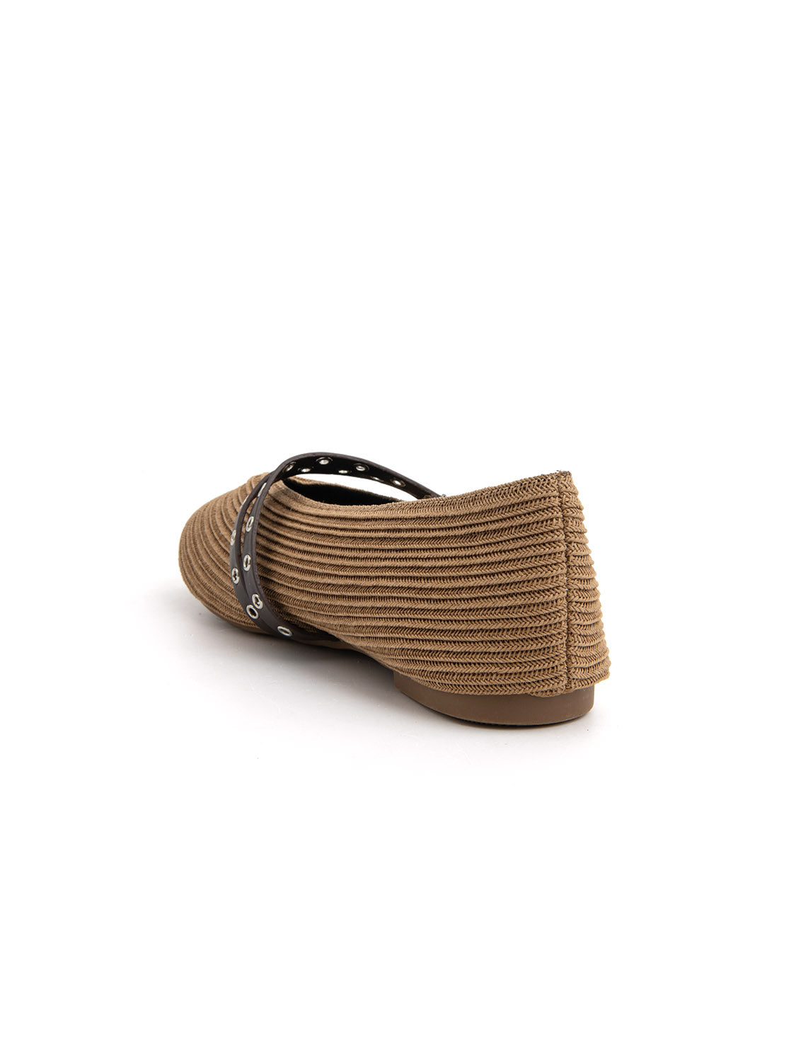 Ballerina rock-edge con punta stondata - KHAKI