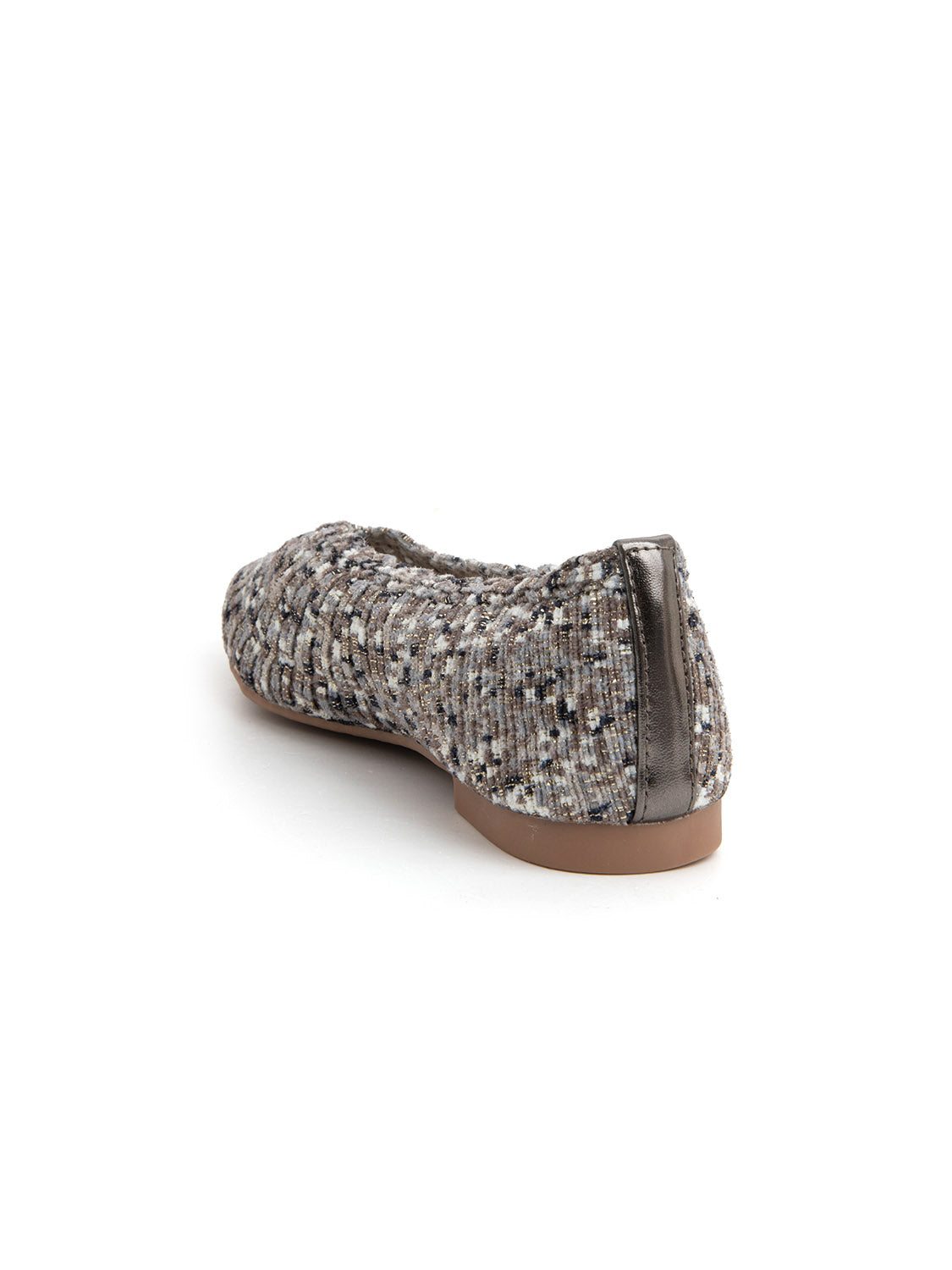Pointed texture-chic ballerina - GUN