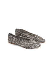 Pointed texture-chic ballerina - GUN
