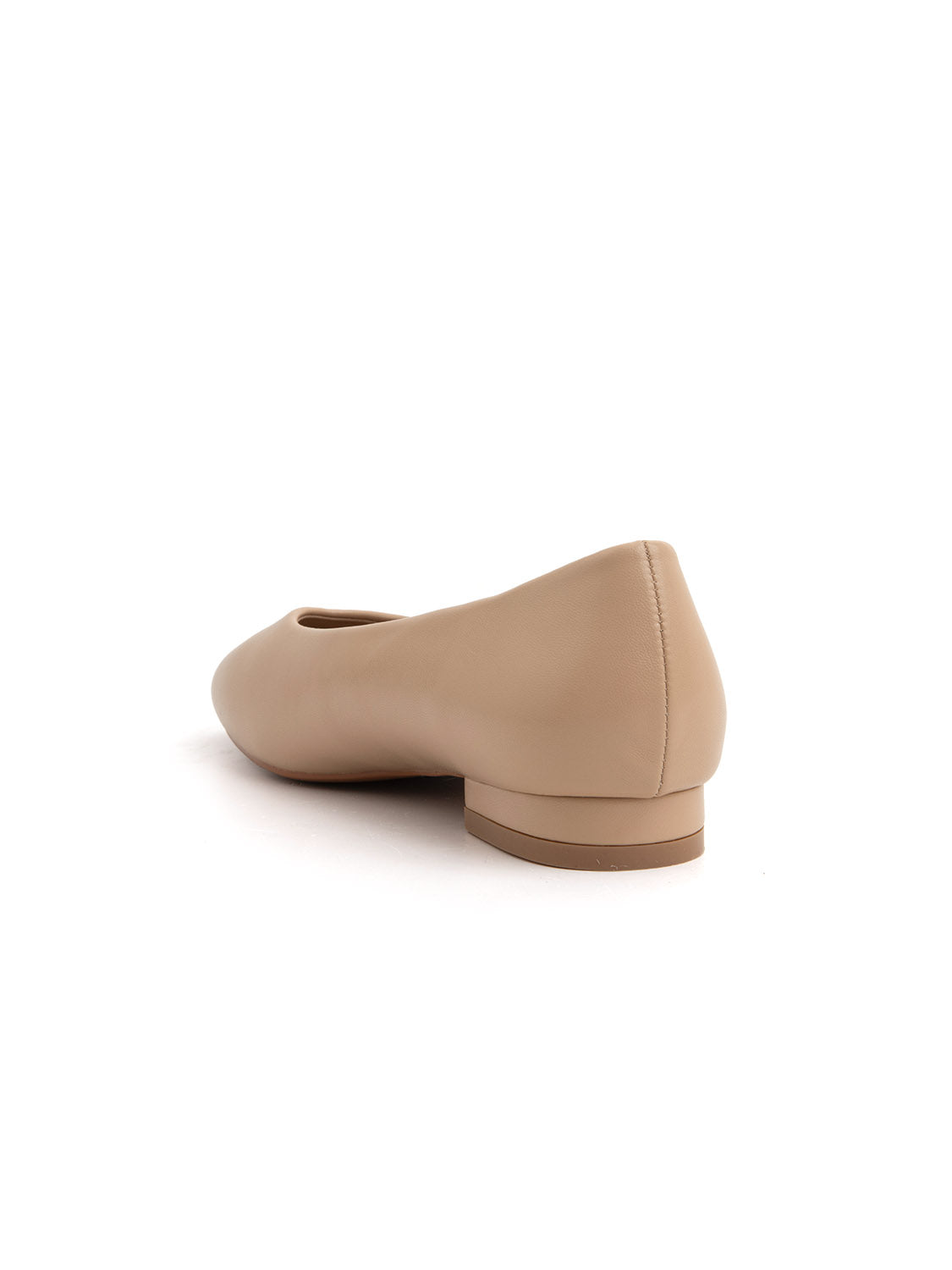 Ballerina minimal con scollo a cuore - KHAKI