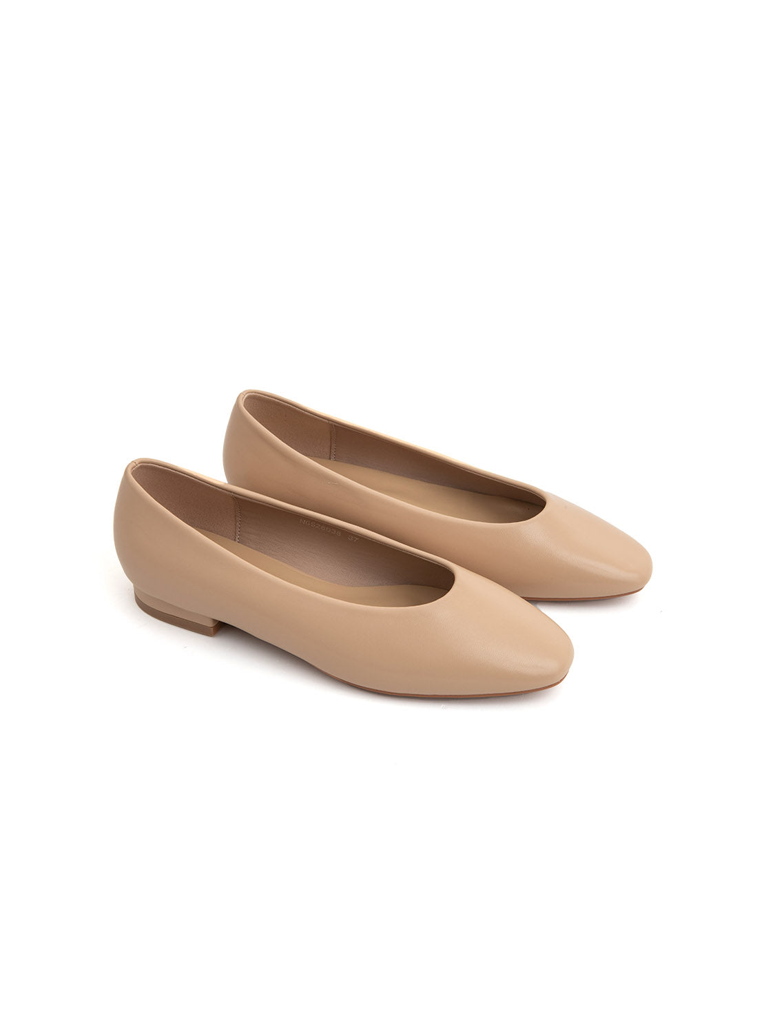 Ballerina minimal con scollo a cuore - KHAKI
