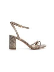 Multi-strap block heel sandal - KHAKI