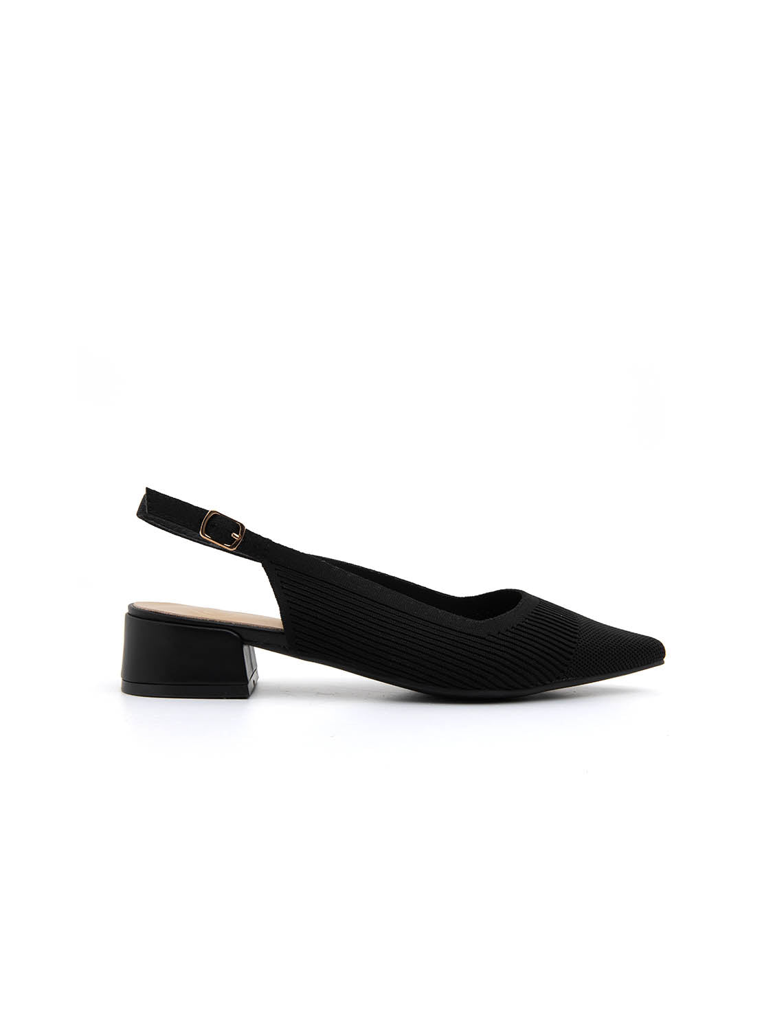 Slingback microintrecciata - NERO