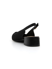 Slingback microintrecciata - NERO