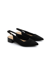 Slingback microintrecciata - NERO