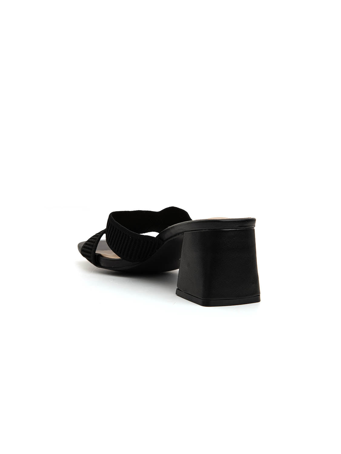 Cross-strap fabric clogs - BLACK