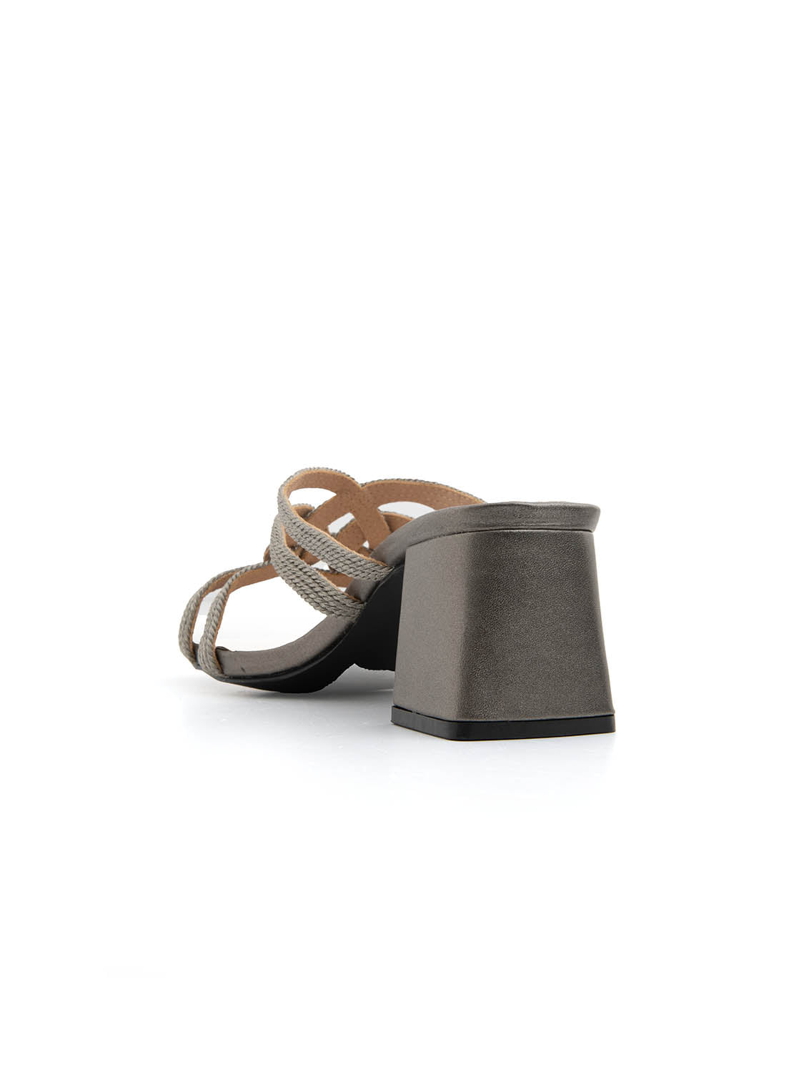 Sabot with glow straps and block heel - GUN