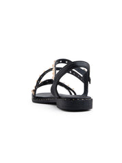 Rock-edge studded sandal - BLACK