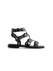 Studded gladiator sandals - BLACK