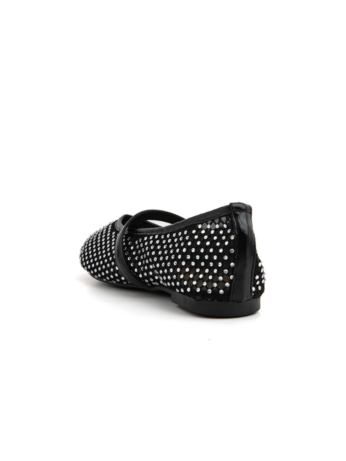 Ballerina mesh con cinturino - NERO