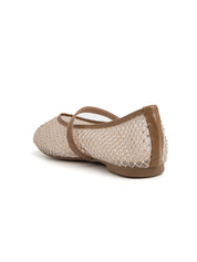 Ballerina mesh con cinturino - KHAKI