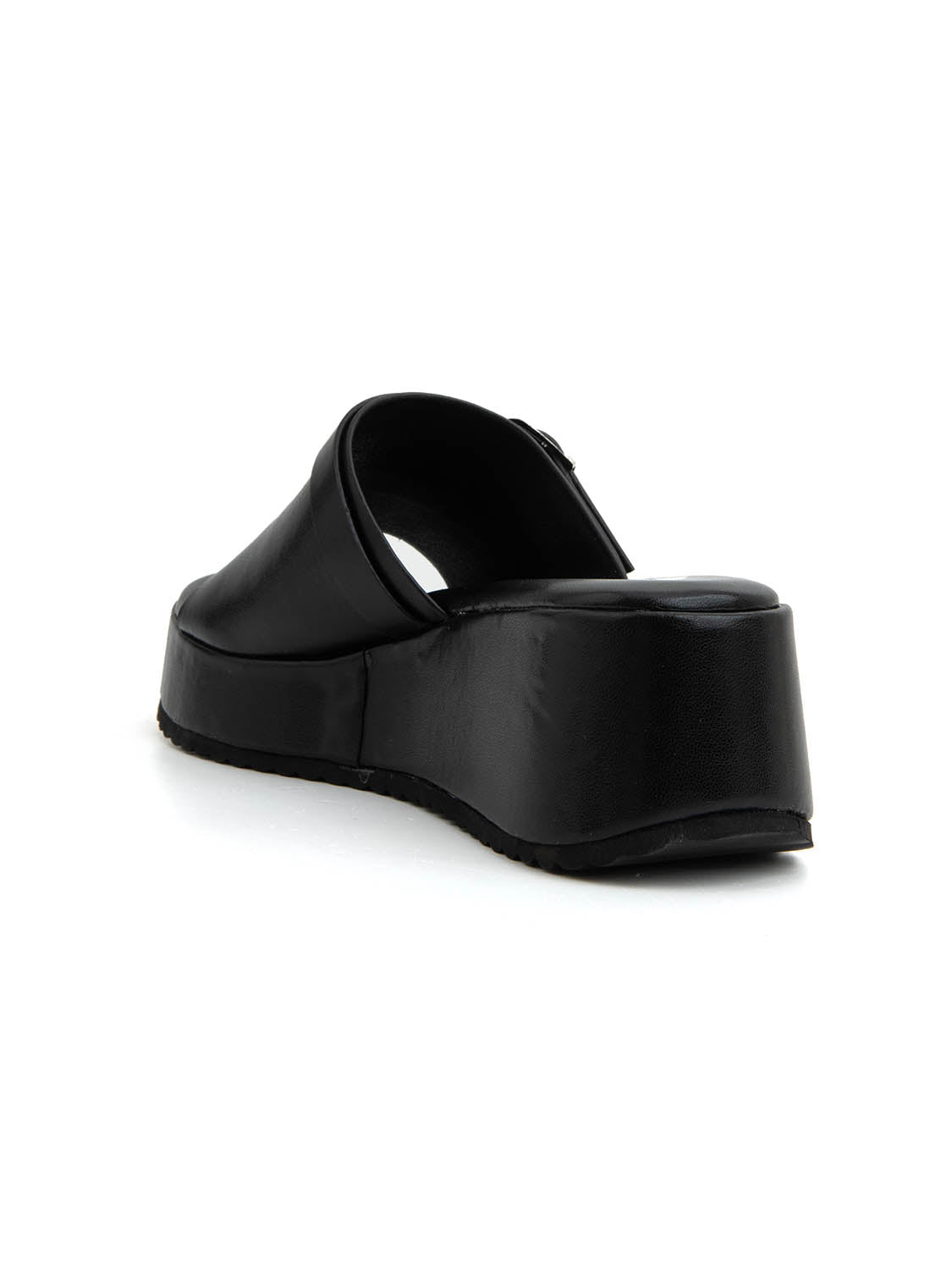 Platform rock clogs with studs - BLACK