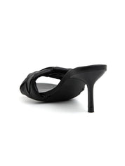 Geometric sabot with stiletto heel - BLACK