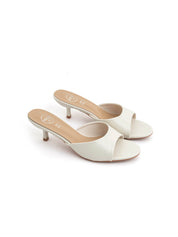 Stiletto Heel Mules - BEIGE